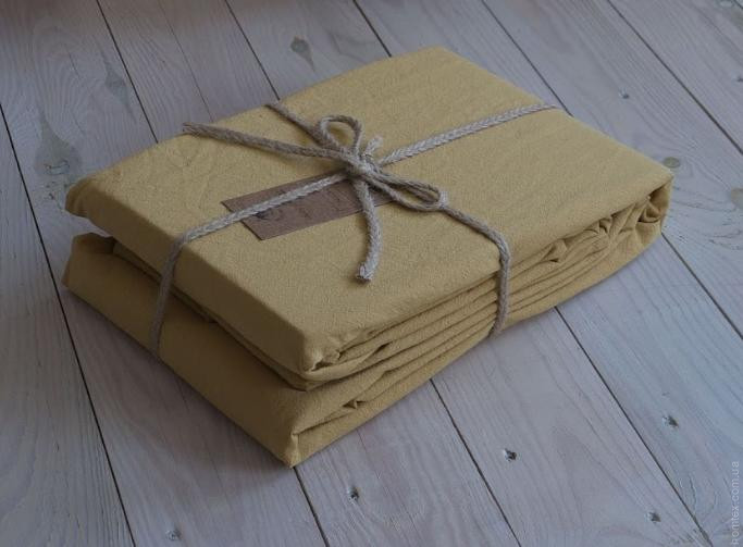 Набор простынь La Modno 240x260 см с наволочками 50х70 см Stonewashed Elegant Golden Yellow