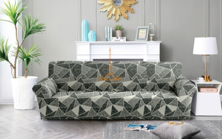 Чехол на диван трехместный трикотажный Love You модель 35