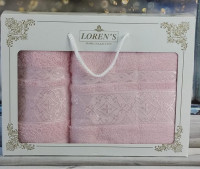 Набор махровых полотенец Mame Lorens из 2 шт 50х90 см + 70х140 см, модель 7