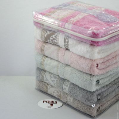 Набір махрових рушників Pupilla з 6 шт. 50х90 см. Lina