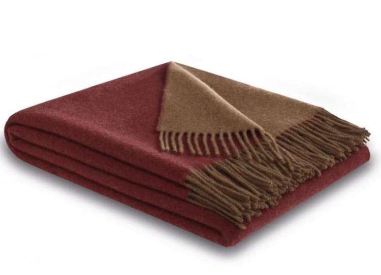 Плед Biederlack Plaid pepper-cashew 130x170 см шерстяной