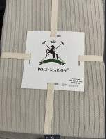 Покривало - піке бавовняне Polo Maison 220x240 см бежево-сіре