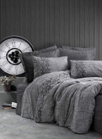 Постельное белье Cotton Box Plain Sooty Gri евро 