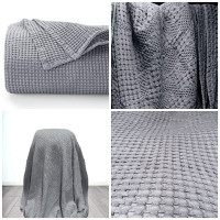 Плед Home Textile Soft grey Cotton 160x210 см
