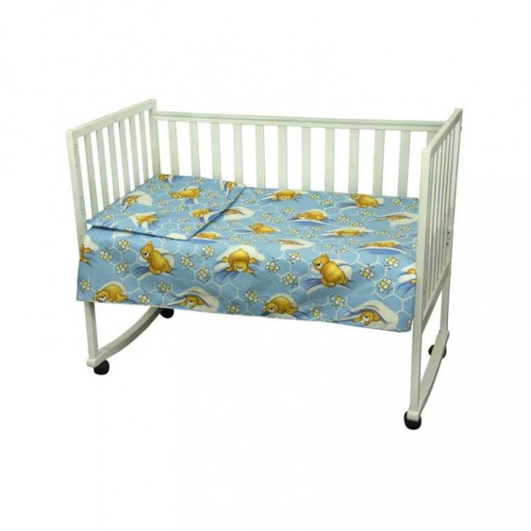 Постельное белье в детскую кроватку Руно "Сладкий сон" голубой