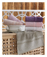 Набор махровых полотенец Sikel VIP Cotton Ahsap из 6 шт. 70х140 см 