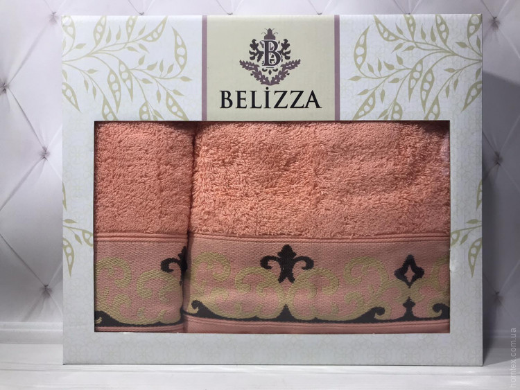 Набор махровых полотенец Belizza из 2 штук 50x90 см+70x140 см, модель 32