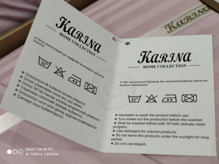 Постельное белье Karina сатин Krem евро
