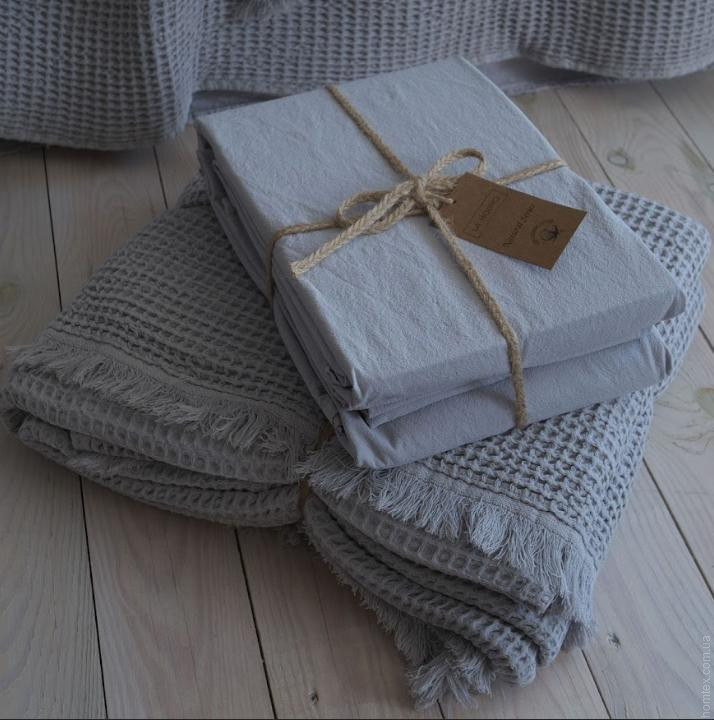 Набор простынь La Modno 240x260 см с наволочками 50х70 см Stonewashed Elegant Pearl Gray