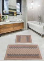 Набор ковриков для ванной комнаты Diva Kareli Blue 60x100+50x60 см