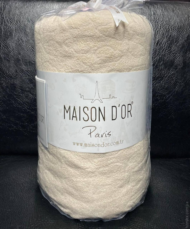 Простынь махровая на резинке с наволочками Maison D'or 180x200 см бежевая Простынь махровая на резинке с наволочками Maison D'or 180x200 см бежевая