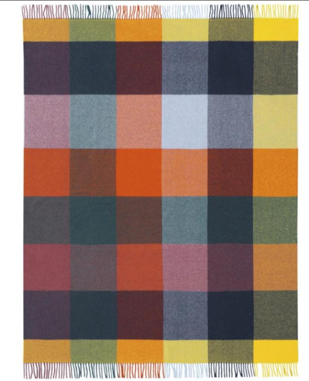 Плед Biederlack Plaid Vibrant Square 130x170 см шерстяной