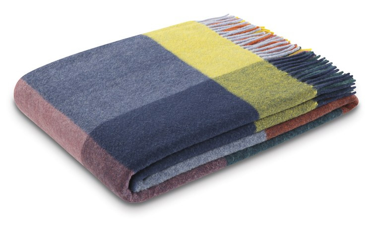 Плед Biederlack Plaid Vibrant Square 130x170 см вовняний
