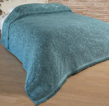 Простирадло махрове Uniko crown home 200x230 см Вензель смарагдовий