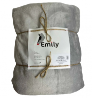 Плед флисовый Emily Сomfort светло-серый 150х200 см