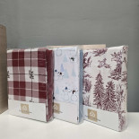 Простынь на резинке c наволочками из фланели Cotton Collection 160х200 см + 25 см, в ассортименте модель 9