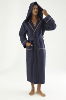 Халат Nusa NS-24680 lacivert вафельный