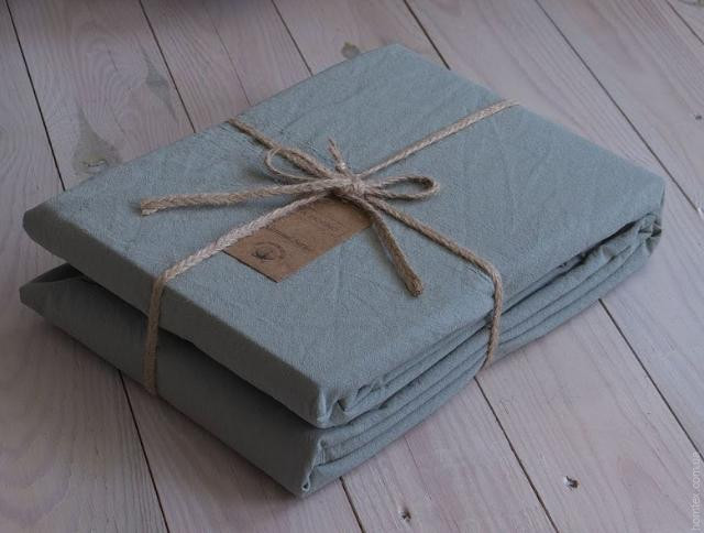 Набор простынь La Modno 240x260 см с наволочками 50х70 см Stonewashed Elegant French green