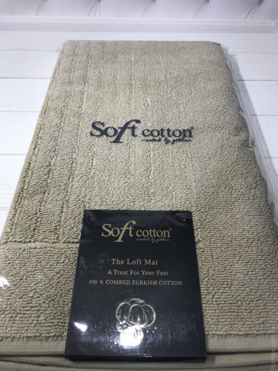 Махровое полотенце - коврик для ванной 50х90 см. Soft cotton LOFT 3