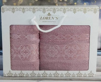 Набор махровых полотенец Mame Lorens из 2 шт 50х90 см + 70х140 см, модель 9
