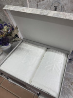 Набір махрових рушників із 2-х штук Sikel жаккардові 50x90+70x140 см, модель 5