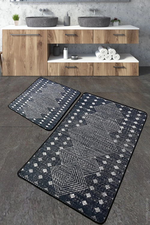 Набір килимків для ванної кімнати Chilai Home GEESLE 60x100 см + 50x60 см