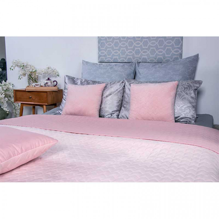 Декоративне покривало Руно Velour 180х220 см Rose (рожеве)