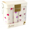 Набор полотенец Izzihome Love из 3-х шт.30х50 см розовый-сиреневый-сливовый
