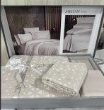 Постельное белье First Choice Megan beige сатин люкс евро