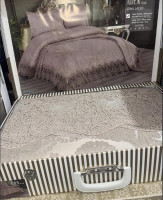 Покрывало жаккардовое с кружевом 240x260 см KC Home Aden Sonil Laced Tas Покрывало жаккардовое с кружевом 240x260 см KC Home Aden Sonil Laced Tas