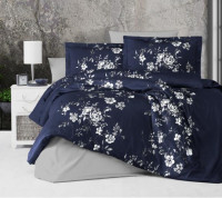 Постельное белье First Choice Arya Navy Blue полуторное
