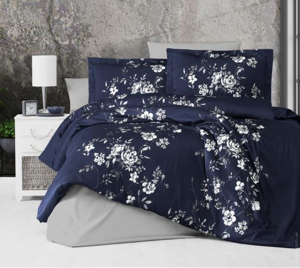 Постільна білизна First Choice Arya Navy Blue полуторна