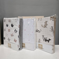 Простирадло на резинці з наволочками з фланелі Cotton Collection 160х200 см + 25 см, в асортименті модель 11