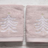 Набор кухонных полотенец Pavia Christmas tree V3 розовый 45x70 см 