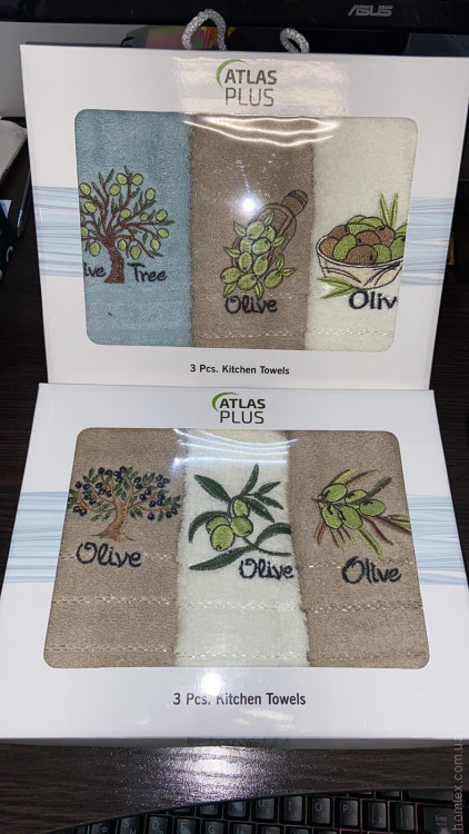 Набір вафельних кухонних рушників Olive 40x60 см з 3 шт.