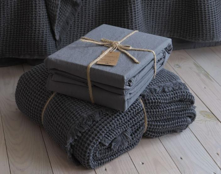 Набор простынь La Modno 240x260 см с наволочками 50х70 см Stonewashed Elegant Anthracite