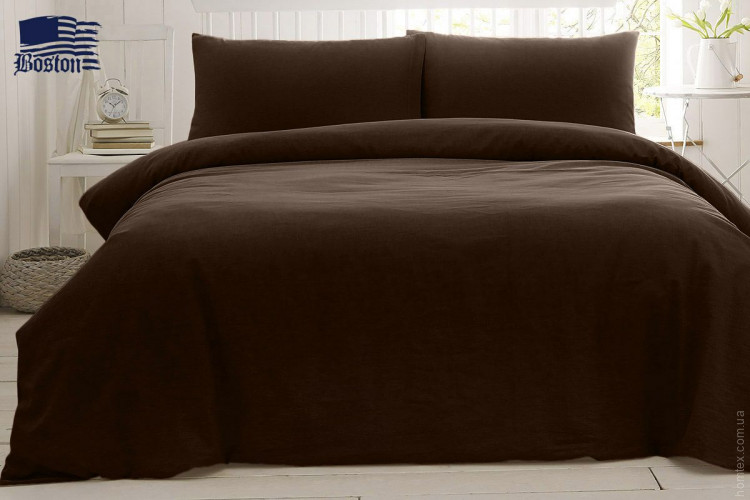 Простынь Boston Textile Sateen Dark Chocolate 240x260 см 