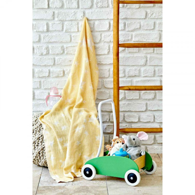 Покрывало Karaca Home Baby star sari желтый 80х120 см 