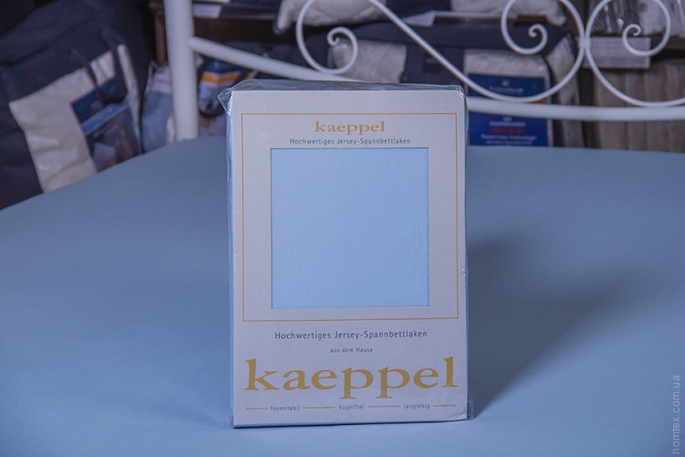 Простирадло на гумці трикотажне Kaeppel 180-200х200+25 см світло-блакитний