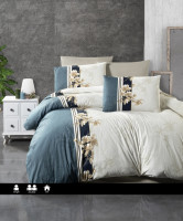 Постельное белье First Choice Manolya blue stone евро