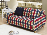 Чехол на двухместный диван HomyTex принт Клетка красно-синяя Чехол на двухместный диван HomyTex принт Клетка красно-синяя