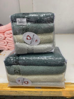 Набор махровых полотенец Cestepe 70x140 см из 4 штук (мятные - оливковые)