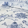Набор постельное белье с покрывалом пике Karaca Home Amar mavi pike jacquard евро