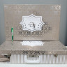 Покрывало жаккардовое с кружевом 240x260 см KC Home Alden Sonil Laced Cappucino