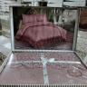 Покрывало жаккардовое с кружевом 260x260 см KC Home Aden Sonil Laced Gul Kurusu