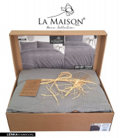 Постельное белье La Maison Lenka Charcoal из муслина евро
