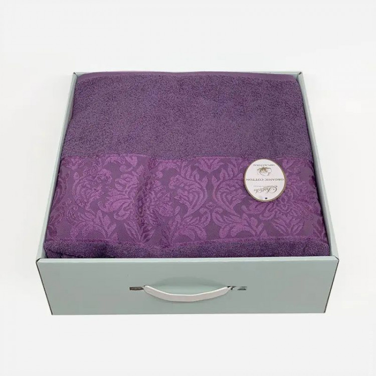 Махрове простирадло Luisa V02 lilac 200х220 см