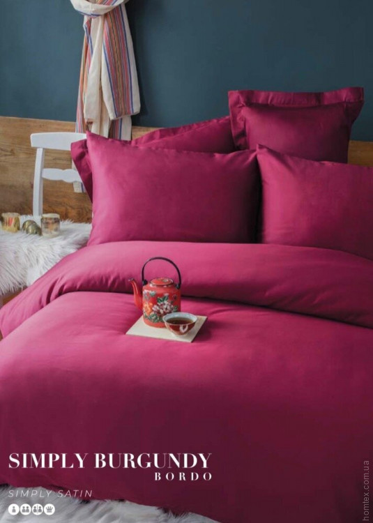 Постельное белье Issimo Home Simply Burgundy евро