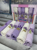 Набор вафельных кухонных полотенец Goksal Suvari 40x60 см из 6-ти шт, модель 1 Набор вафельных кухонных полотенец Goksal Suvari 40x60 см из 6-ти шт, модель 1