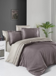 Постельное белье First Choice Satin de luxe lilac-beige евро